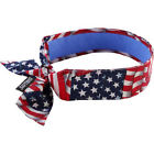 7204767 12561 Ergodyne Evaporative Cooling Bandana Towel Tie Star Stripes 720476125617