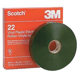 36ydl 3m 10034 Electricaltape Black 3/4inw Pk48