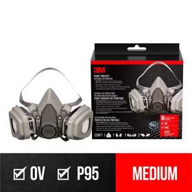 3m 313018248280 Ov P95 Paint Project Reusable Respirator Size Medium