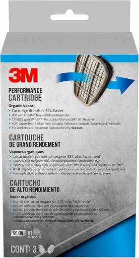 6500 3m 313034313337 Organic Vapor Performance Cartridge 3 Pairs For Use With 6000 And 75
