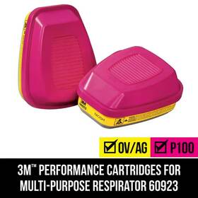 P100 3m 445012047095 Ov Ag Replacement Respirator Cartridges For Professional Multi-purpose Reus