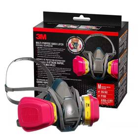P100 3m 445013445401 Ov/ag Pro Multi-purpose Reusable Respirator With Quick Latch Size Medium