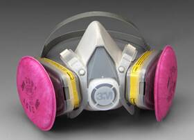52913 3m Disposable Half Face Respirator Facepiece Mask Multi Gas P100 Protection Med