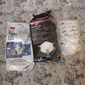 5301-8511 3m Dual Cartridge Respirator 5301 Large With Cool Flow Valve 8511 Masks 9-pack