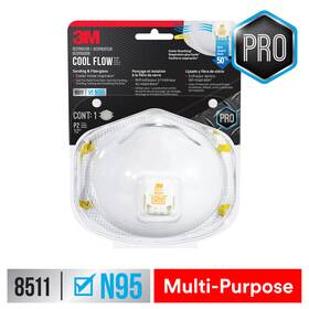 8511h1-dc-ps 3m 7100117608 Sanding And Fiberglass Valved Respirator 1ea/pk