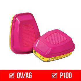 P100 3m 711181287998 Ov Ag Replacement Respirator Cartridges For Professional Multi-purpose Reus
