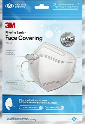 3m 744759312129 Filtering Barrier Face Covering Soft Breathable Materials Convenient And Dis