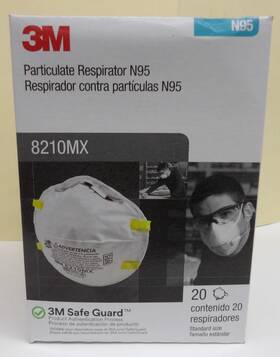 8210mx 3m Particulate Respirator N95 20 Per Box 8 Boxes Case Total Of 160