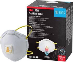 8511d10-dc 3m N95 Respirator 8511 10 Pack Niosh-approved Features Cool Flow Exhal