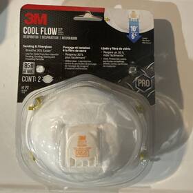8511ha1-2c-ps 3m 8511 Cool Flow Pro Sanding Fiberglass Respirator Mask With Valve 2-count N-95