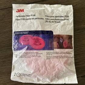 3m2091 3m 887719363662 2091 / 07000 P100 Particulate Filter - 2 Count New And Sealed