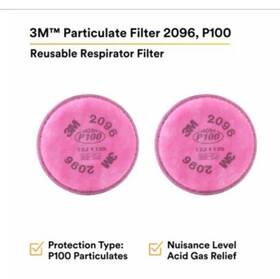 Gb2626-2006 3m 912504933248 Particulate Filter P100 2096cn 2 Pack Nib Exp. Date 02/23