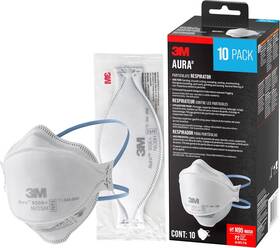 9205ph-10-dc 3m Aura Particulate Respirator 9205 N95 Lightweight Three Panel Designed Resp