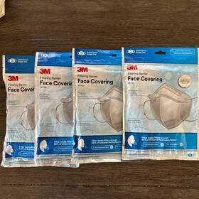 Affm-3 3m Filter Barrier Face Covering Filters 95% 12 Masks 4 Packs