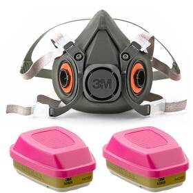 B0ckv5rtrs 3m Half Facepiece Reusable Respirator 6200 Niosh Approved Medium