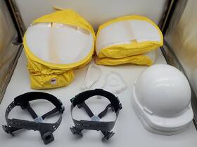 H-422 3m Hood Assemblies With Inner Shrouds 2 Hard Hats Suspensions And Chin Straps