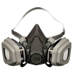 Mt54252-8 3m P95 Paint Project Half Face Respirator 6000-series Valved Black