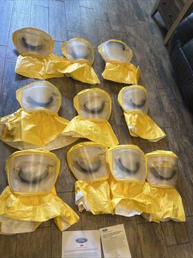 Usa1-16a37-aa 3m Papr Yellow Hoods Originally For Ford Machine Lot Of 10