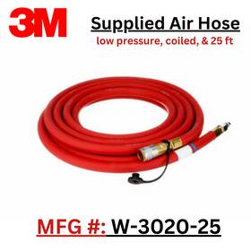 W-3020-25 3m Supplied Air Hose - Low Pressure Coiled 25 Ft 7.62 M 1/pack
