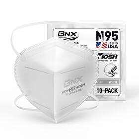 B08ys4958r Accumed Bnx N95 Mask Niosh Certified Made In Usa Particulate Respirator White 10 Pack H9