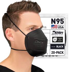 H95b Accumed Bnx N95 Mask Black Niosh 1 Count Pack Of 20 20-pack
