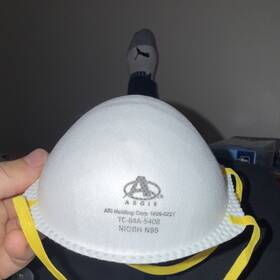 Tc-84a-5408 Aegis Niosh N95 Molded Disposable Respirator Mask Yellow Straps
