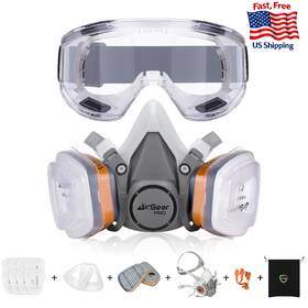 B08bqnkk8d Airgearpro G-500 Reusable Respirator Mask A1p2 Filters Anti-gas Dust Paint Woodw