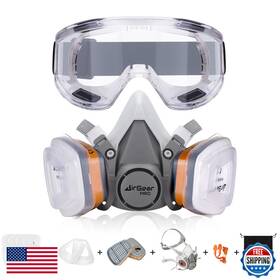 B0d91zw8dn Airgearpro G-500 Reusable Respirator Mask A1p2 Filters Anti-gas Anti-dust Gas