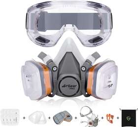 G-500 Airgearpro 2x Reusable Respirator Mask With A1p2 Filters Anti Gas Dust