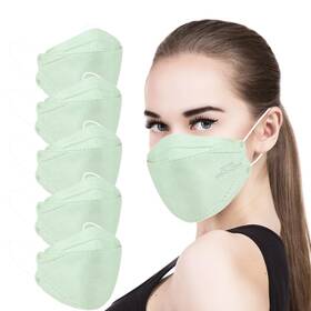 B09f6cn9sw Akgk Kn95 Face Masks 50 Pack 5-ply Disposable Mint Green Pm2.5 Smoke Dust