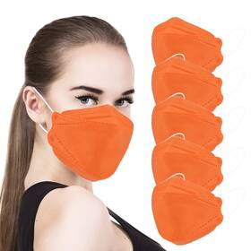 B09g9y59c8 Akgk Kn95 Face Masks 50-pk 5-ply Disposable Tangerine Against Pm2.5 Dust