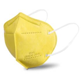 B09jg64sbx Akgk Kn95 Face Masks 50 Pcs 5-ply Breathable Yellow Cup Dust Safety