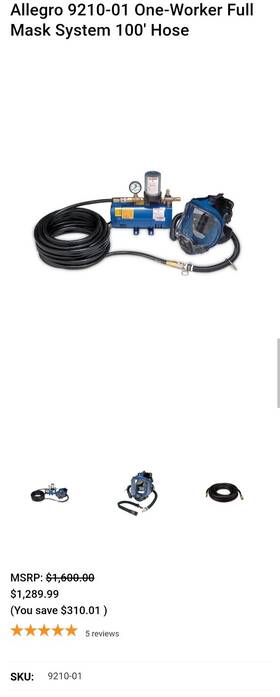 003-980035 Allegro Full Face Supplied Air System Mask