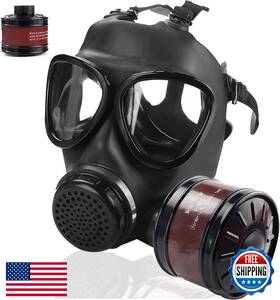 B0bvkl4hh4 Amzyxuan Full Face Gas Mask 40mm Activated Carbon Filter Tactical Respirator