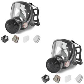 Sjk-2p Amzyxuan Gas Masks Survival Nuclear And Chemical - 2pack Full Face Mask With 40mm