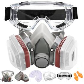 Anpty 746787002881 Respirator Mask With Filters Reusable Half Face Cover Gas Safety Gl