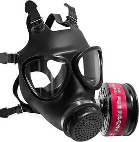 Anunu 711181739510 Full Face Respirator Mask With 40mm Carbon Filter For Gas Chemical Welding