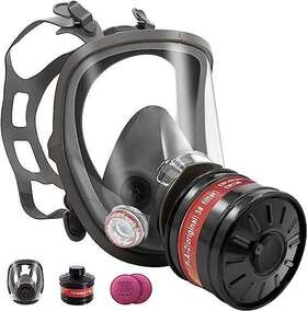 Anunu 727467192665 Anti-fog Gas Mask Chemical Painting Welding 40mm Activated Carbon Filter