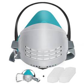 Anunu 749346592359 Reusable Half Facepiece With 20 Filters Set Dust Respirator Replaceable