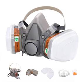 Anunu 784133898702 Reusable Respirators Half Facepiece Cover - Paint Respirator With Filters Aga