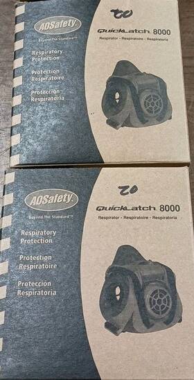 Ao Safety 051171771220 2 Quick Latch 8000 Respirator Half Mask Respiratory Protection Med
