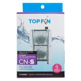 Auneos 727785059688 Top Fin Cn-s Corner Filter Cartridges 6 Month Supply