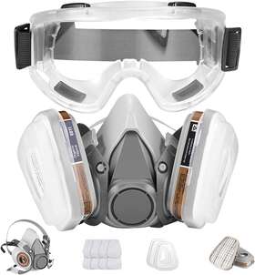 Baomao 726084698963 Respirator Mask Half Facepiece Gas With Safety Glasses Reusable Professiona
