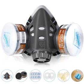 Us-gs-08 Baomao Reusable Face Cover With Filters Set -active Carbon Respirator For Painting