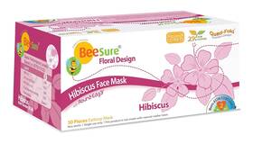 Be2300 Beesure Floral Face Masks Hibiscus Pink Pack Of 50