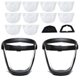 Bfhongly 768497293397 Plastic Face Shield 2 Pack Full Safety Protection Equipment With For U