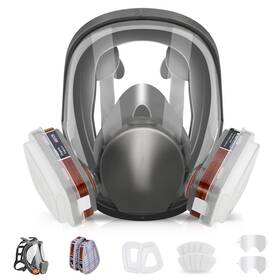 6800 Bgs13 581700304817 Full Face Respirator Mask - Reusable Cover Anti-fog Organic