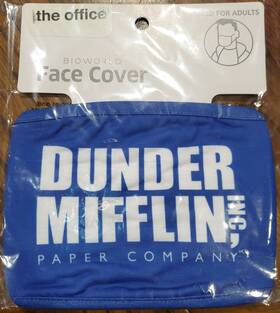 Bioworld The Office 013244494580 Face Mask Dunder Mifflin Inc Paper Company Washable Adult Size New