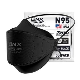 Bn-n95-f95b-50pp Bnx Mf N95 Mask Niosh Certified Made In Usa 1 Count Pack Of 50 50-pack Black