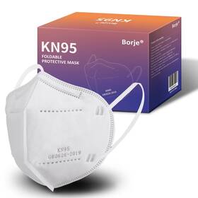 B09q5vljv7 Borje Kn95 Face Masks 50 Pcs 5-ply White Disposable Dust Protection Adults